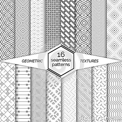 Set of seamless patterns Vector Illustration