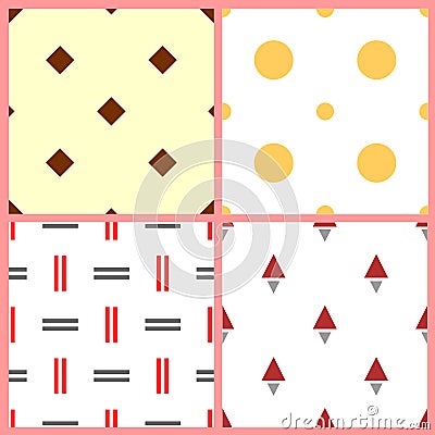 Set of seamless patterns Stock Photo