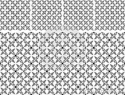 Set of seamless geometric pattern in line style.Vector illustration for minimalistic design.Abstract background. Cartoon Illustration