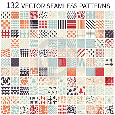 Set of seamless patterns. Vector Illustration