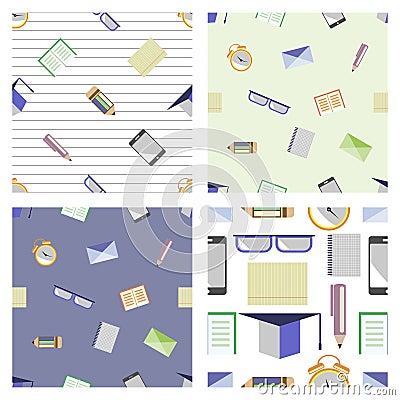 Set of seamless vector patterns Vector Illustration