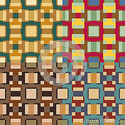 Set of seamless vector patterns Vector Illustration