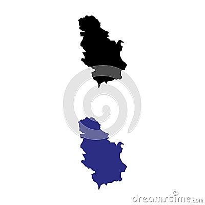 Map Serbia Vector Illustration