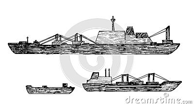 Set of ship Vector Illustration