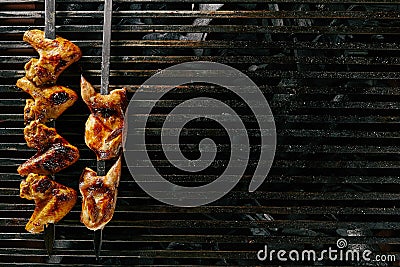 Set of Shish Kebabs or Barbecue Shashlik Stock Photo