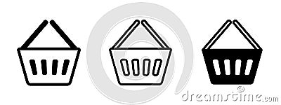 Set of shopping basket icons. Stock Photo