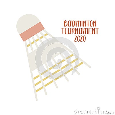 Set with shuttlecocks for big tennis, badminton tournament. Sports equipment, competitions, hobbies, physical culture, healthy lif Vector Illustration