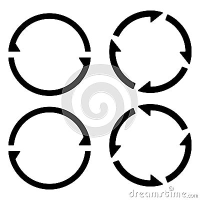 Set sign reload refresh icon, spinning arrows in a circle, vector symbol sync, renewable crypto currency, renew vector_03 Vector Illustration