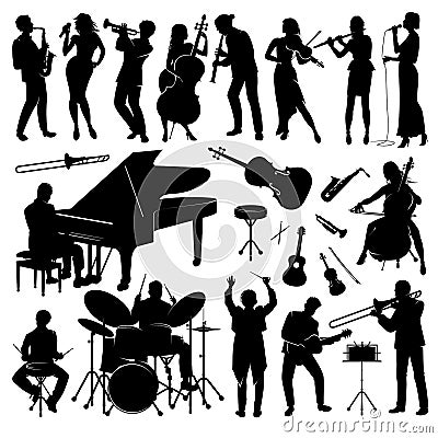 Set of silhouettes Vector Illustration