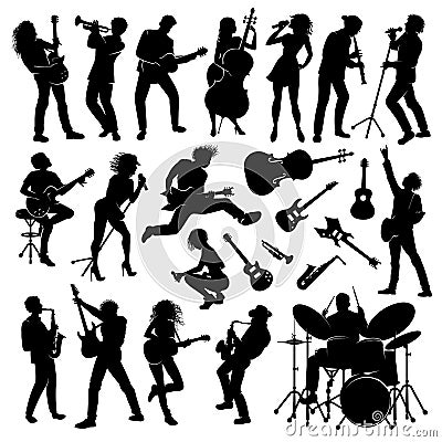 Set of silhouettes Vector Illustration