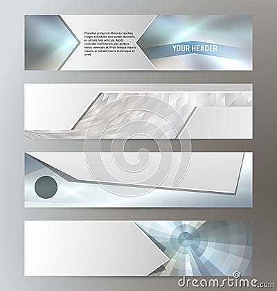 Design element web site header horizontal banner background05 Vector Illustration
