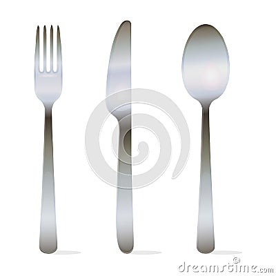 Elegant Cutlery set, detailed vector Vector Illustration