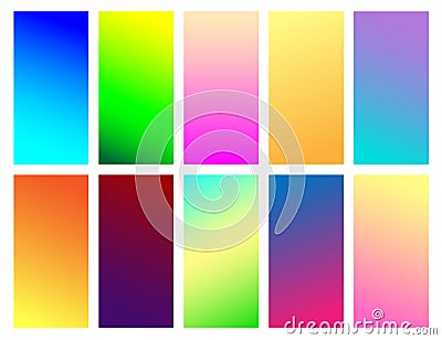 Set of color gradient backgrounds Vector Illustration