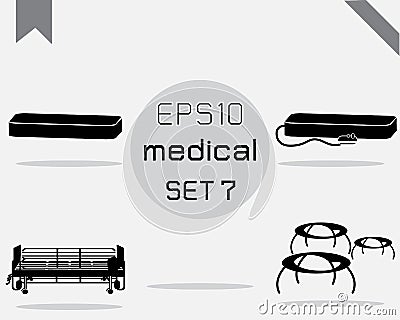 Set Of 4 Simple medical Vector Illustration