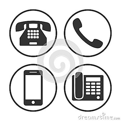 Set of simple phone icon Vector Illustration