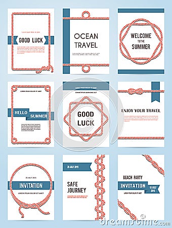 Set of six vector banner templates Vector Illustration