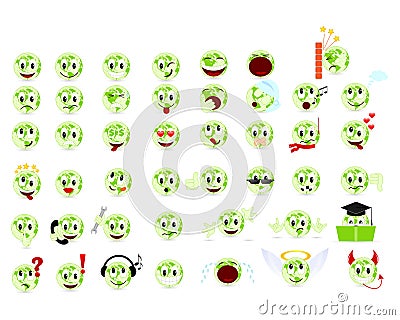 Set smilyes Vector Illustration