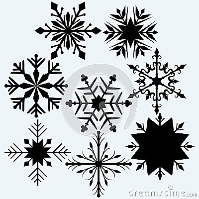 Set snowflake Vector Illustration