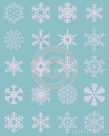 Set Of Snowflakes Stock Photo