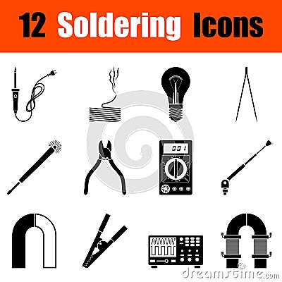 Set of soldering icons Vector Illustration
