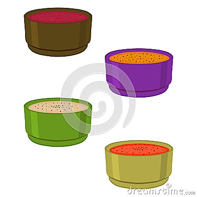 The set soups Vector Illustration