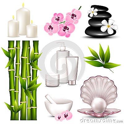 Set of spa icons Vector Illustration