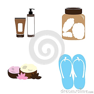 Set of spa icons Vector Illustration