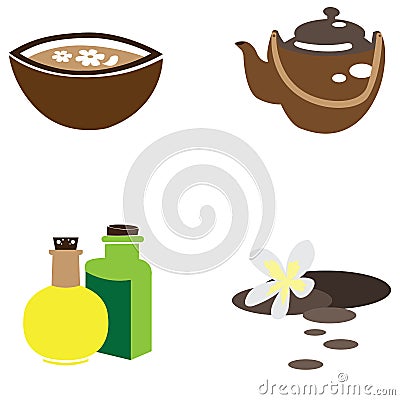 Set of spa icons Vector Illustration