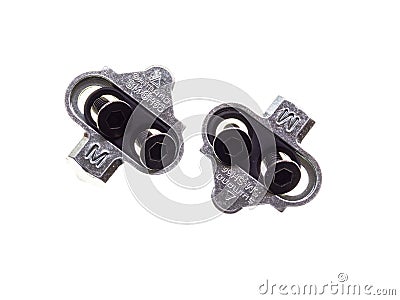Set of SPD cycle peddle cleats Editorial Stock Photo