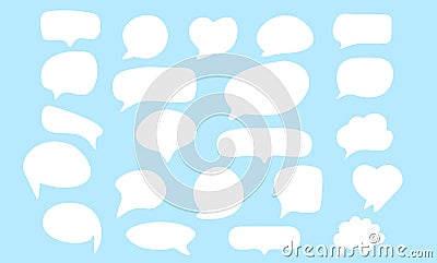 Set of speak bubble text Vector Illustration