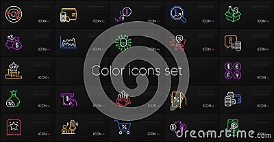 Set of Special offer, Deal and Wallet line icons. For design. Vector Stock Photo