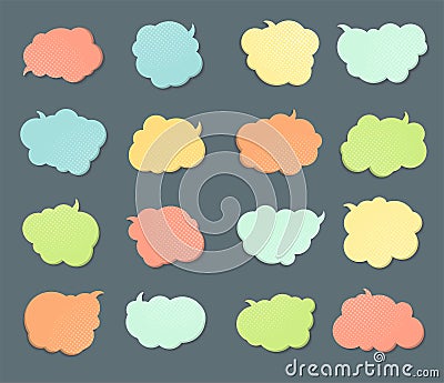 Set of speech balloons, comics thought bubble Vector Illustration