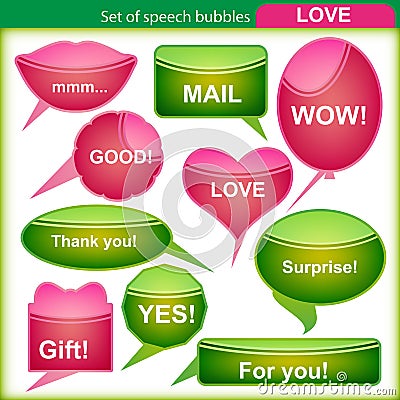 Set of speech bubbles. Vector Illustration