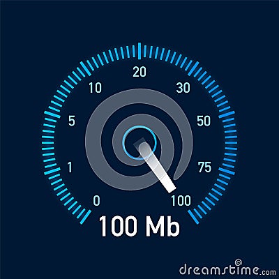 Set Speed test. Speedometer Internet Speed. Website speed loading time. Vector illustration. Vector Illustration