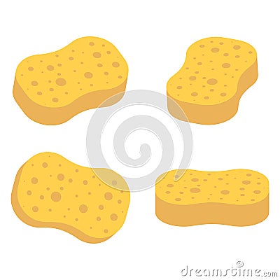 Set of Sponge icon isolated on white background. Vector illustration Vector Illustration