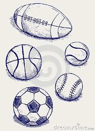 Set sport balls Vector Illustration