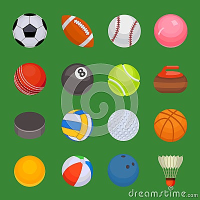 Set of sport balls isolated vector. Vector Illustration
