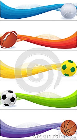 Set of sport banners Vector Illustration