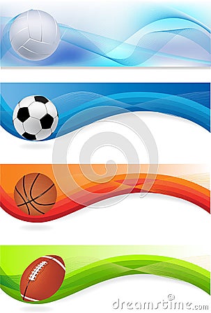 Set of sport banners Vector Illustration