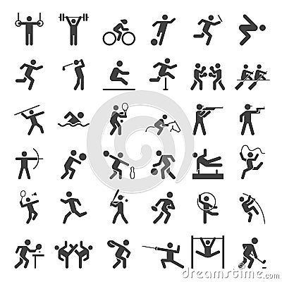 Set of sport icons. Vector Illustration