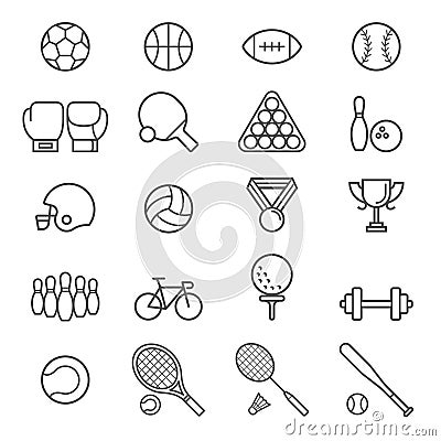 Set of sport icons. Vector Illustration