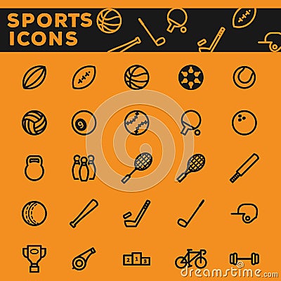 set of sports icons. Vector illustration decorative design Vector Illustration