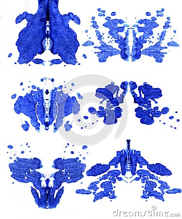 Set of spots of Rorschach Stock Photo