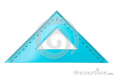 Set Square Triangle Isolated on White Background Stock Photo