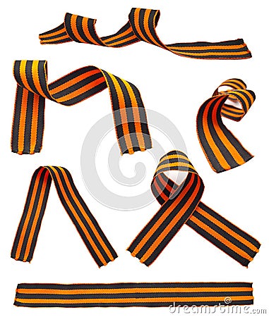 Set of St. George Ribbons Stock Photo