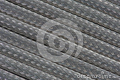 Set of stripped high frequency coaxial cable Stock Photo