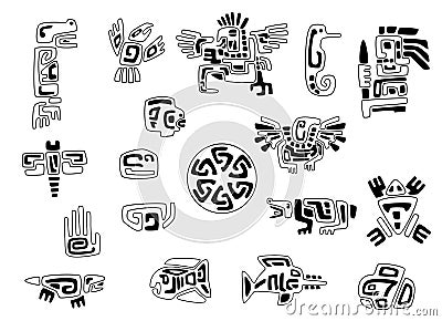 Set Of Stylized Native American Symbols Stock Vector - Image: 70714760