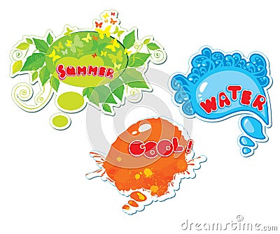 Set of summer speech bubbles Vector Illustration