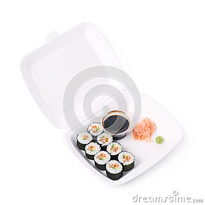 Set of sushi rolls Stock Photo