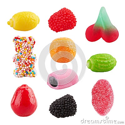 Set of sweet colorful candy Stock Photo